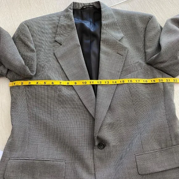 Christian Dior Vintage Monsieur Mens Blazer Size 40R * Black Gray - Picture 9 of 13